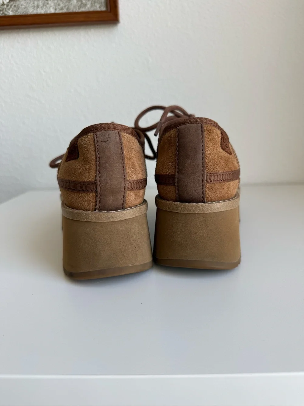 UGG Suede Cityfunc Lace-up Platform Shoes Eclectic Grandpa/ Cottagecore